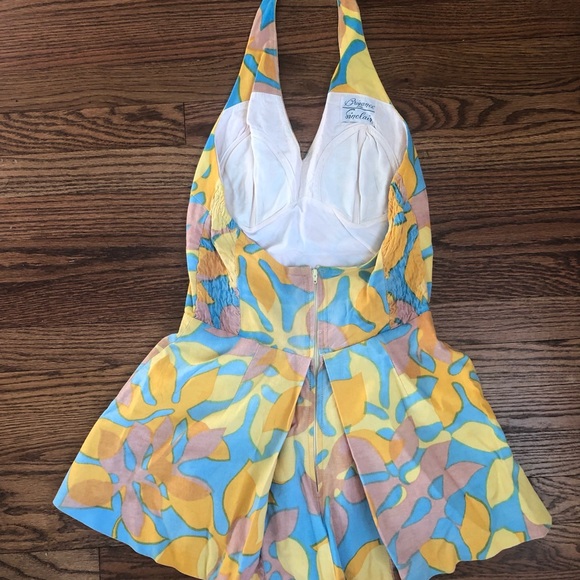 60s vintage skirted romper swimsuit - Picture 5 of 8